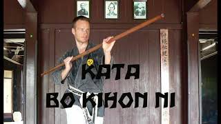 Okinawa Karate amp Kobudo kata BO KIHON NI [upl. by Selwin]