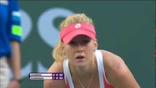 Urszula Radwanska 2013 BNP Paribas Open Hot Shot [upl. by Gerlac404]