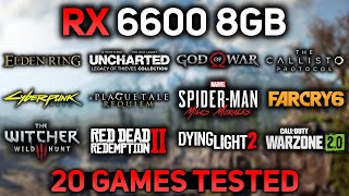 RX 6600 in 2023  20 GAMES at 1080p [upl. by Satsoc]