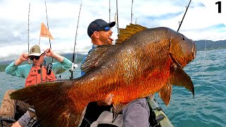 Kayak Fishing for Offshore MONSTERS with HUGE Live Baits Pt 1 of 2  Field Trips Panama [upl. by Horatius]