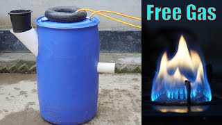 How to use free gas from garbage amp vegetables waste  Biogas plant [upl. by Hisbe]