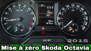 Remise à zéro message rappelle dentretien dhuile skoda octavia 2015 [upl. by Ardnohsal]