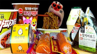 MUKBANG Convenience store Food Tteokbokki amp Noodle ASMR EATING REAL SOUNDS [upl. by Seyler]