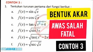 Turunan Fungsi Trigonometri bentuk akar contoh 3 [upl. by Weinberg]