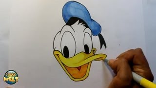 Wie zeichnet man Donald Duck Walt Disney Tutorial [upl. by Ahsinam]