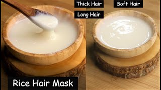 Rice Hair Mask amp Rice WATER to Turn Thin Hair to Thick Hair in 30 days  Hair Growth amp Long Hair [upl. by Kosak]