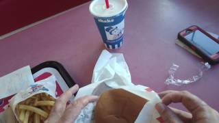 Eating Inside Blakes Lotaburger  Deming New Mexico [upl. by Alletsirhc]