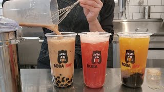 Cafe Vlog 1  Busy Boba Tea Shop  ASMR  Bubble Tea Barista  Winter 2022 Boba Bay [upl. by Ryan]