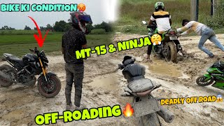 2nd 😱offroading  bike offroad  without road ​offroad viral trending mt15 [upl. by Afatsuom]