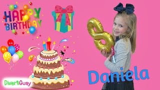 Fiesta de cumpleaños Daniela cumple 8 años Happy Birthday [upl. by Ellehcim]