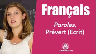 Paroles Prévert  préparation à lécrit  Français  1re  Les Bons Profs [upl. by Lahsram]