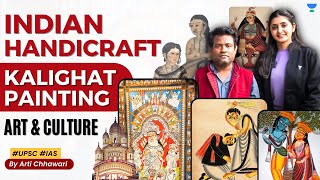 Art amp Culture Visual Arts  Indian Folk Paintings  Kalighat Painting  UPSC  Arti Chhawari [upl. by Aisset]