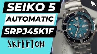 SEIKO 5 AUTOMATIC watch review THE SKELETON DIAL Ref SRPJ45K1F [upl. by Lig]