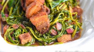 Apan  Apan Adobong Kangkong with Fried Pork [upl. by Fatsug]