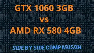 GTX 1060 3Gb vs RX 580 4Gb Which is Best for 1080p Gaming [upl. by Atelokin]