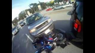 Suzuki GSXR 750 K6 Crash amazing street accident [upl. by Esnahc5]