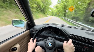 1989 BMW E30 325i POV Drive and Exhaust [upl. by Lehpar]