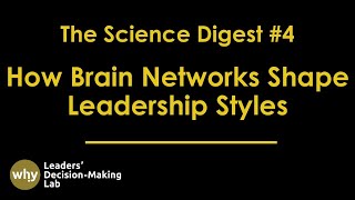 The Science Digest  Ep 4 How Brain Networks Shape Leadership Styles [upl. by Eimaj]