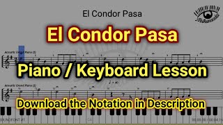 El Condor Pasa Piano Lesson [upl. by Mosira94]