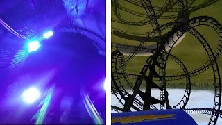 Hyperspace Mountain Track Layout sidebyside Disneyland Paris [upl. by Neff47]