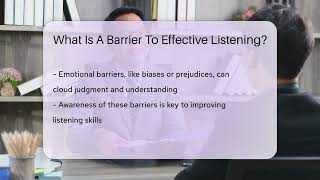 What Is A Barrier To Effective Listening  BusinessGuide360com [upl. by Siberson931]