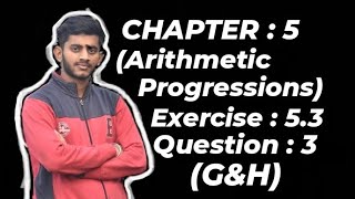 Exercise 53 Q3GH  Class 10 Maths  Chapter 5  Arithmetic Progressions  NCERT  CBSE  HBSE [upl. by Jotham931]