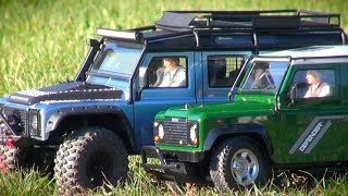 Traxxas Defender 110 vs Tamiya Defender 90  A Size Comparison [upl. by Franek]