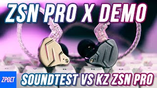 KZ ZSN PRO X Soundtest vs KZ ZSN PRO  ZSN Soundtest Battle [upl. by Stromberg]