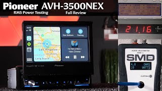 Pioneer AVH3500NEX Single DIN 7quot Motorized Stereo  RMS Power Testing [upl. by Llejk296]