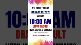 STL Result Today 1000AM Draw January 19 2025 STL Luzon Visayas and Mindanao  LRT PH shorts [upl. by Anerdna887]