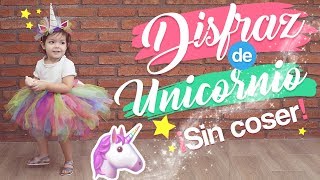 DIY DISFRAZ DE UNICORNIO 🦄 FÁCIL SIN COSER🦄 UNICORN COSTUME [upl. by Idner]