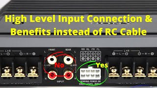 High Level Input Amp Connection and Benefit in Car Amplifier [upl. by Biancha39]