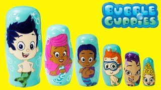 BUBBLE GUPPIES Nesting Dolls Stacking Cups Matryoshka Dolls Surprise Toys [upl. by Ardith]