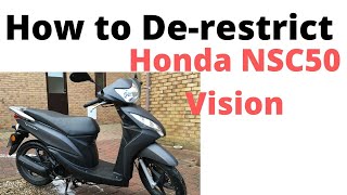 How to Derestrict Honda NSC50 Vision 50 CC Scooter Variator and 110 ECU [upl. by Thirzi705]