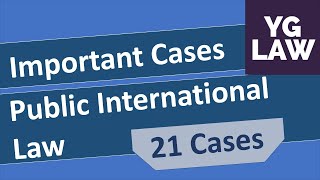 Important Case Laws of Public International Law [upl. by Barbi248]