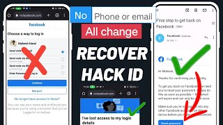 How to Recover Facebook Hacked account without Email and Phone number 2024  fb hack recover 2024 [upl. by Gemini]