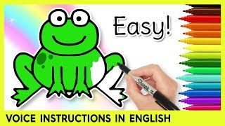 How to Draw a FROG Easy Drawing for Kids [upl. by Aldous]