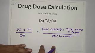 Dosage Calculation Hindi Part1  Easiest Formula to Calculate in less than 1 minute [upl. by Eiro]