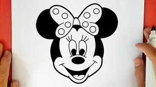 HOW TO DRAW MINNIE MOUSE [upl. by Olimpia]