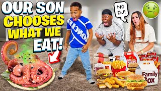 OUR SON DJ DECIDES WHAT WE EAT FOR 24 HOURS CHALLENGE BAD IDEA [upl. by Britney]