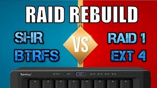 Synology NAS SHRBTRFS versus RAID 1EXT4  RAID ReBuild Test [upl. by Perrin117]