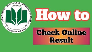 How to check result online from APSACS website  APMSpk [upl. by Alden]