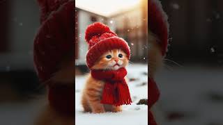 The Snowman’s Magical Revenge ☃️✨ A Kittens Win Over the Bulliescat cattales catfunny catshort [upl. by Noiemad]