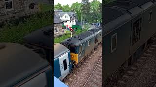 shorts Caledonian Sleeper leaving Kingussie in the Highlands of Scotland [upl. by Giacobo]