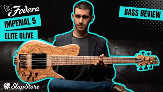 Bass Review Fodera Imperial 5 Elite Olive ft DavidVause [upl. by Natsirk]