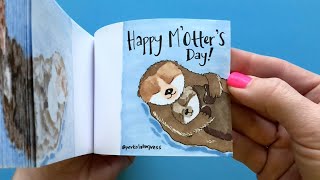 Maybe the cutest flipbook ever Baby otter and mom [upl. by Oilla]