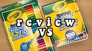 CRAYOLA SUPER TIPS ¿valen la pena  50 vs 100 review 2020 [upl. by Jacquelyn676]