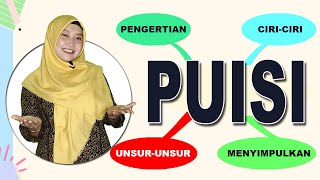 MATERI PUISI KELAS 8 Pengertian Ciri Ciri Unsur Pembangun Puisi dan Menyimpulkan Makna Puisi [upl. by Nylidam]