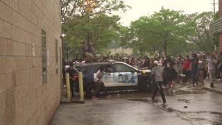 Protesters damage Minneapolis Police Third Precinct following death of George Floyd [upl. by Yanttirb]