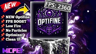 New Optifine For MCPE 120  FPS BOOST Optifine For MCPE 120  FPS BOOST Optifine Minecraft pe [upl. by Hcurab]